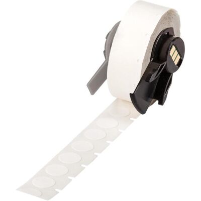 Brady, Etikettenrolle, M6-83-499, Nylongewebe, Weiss, matt, 12.70 mm Deckeletikett, rund, permanent (500 E.) (20.62 mm) Brady, Etikettenrolle, M6-83-499, Nylongewebe, Weiss, matt, 12.70 mm Deckeletikett, rund, permanent (500 E.) (20.62 mm)