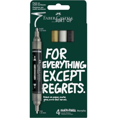 Faber-Castell, Marker, Filzstift Acrylmarker Multi Marker Classic 4er Set (4x) Faber-Castell, Marker, Filzstift Acrylmarker Multi Marker Classic 4er Set (4x)