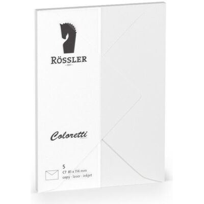 Magni, Briefumschlag, 220707509 - Coloretti Briefumschläge, 80 g/m², DIN C7, weiss, 5 Stück (C7, 5x) Magni, Briefumschlag, 220707509 - Coloretti Briefumschläge, 80 g/m², DIN C7, weiss, 5 Stück (C7, 5x)