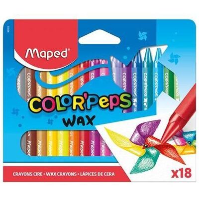 Maped, Malstifte, Wachsmalstift COLOR'PEPS WAX, 18er Kartonetui (18x) Maped, Malstifte, Wachsmalstift COLOR'PEPS WAX, 18er Kartonetui (18x)