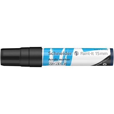 Schneider, Marker, Acrylmarker Paint-It 330 15mm schwarz (1x) Schneider, Marker, Acrylmarker Paint-It 330 15mm schwarz (1x)
