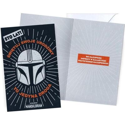 Kukartka, Grusskarte + Briefpapier, Star Wars Mandalorian Geburtstagspass Kukartka, Grusskarte + Briefpapier, Star Wars Mandalorian Geburtstagspass