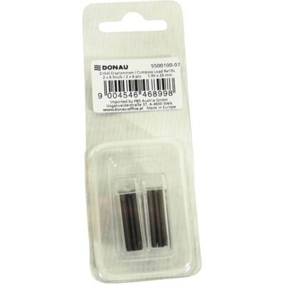 Donau, Ersatzpatronen + Tintenfass, Zirkelmine Minendosen schwarz (Schwarz, 2 mm, 12 Stk.) Donau, Ersatzpatronen + Tintenfass, Zirkelmine Minendosen schwarz (Schwarz, 2 mm, 12 Stk.)