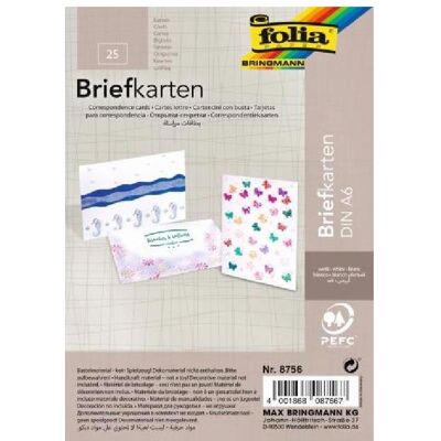 Folia, Grusskarte + Briefpapier, Briefkarte DIN A6 weiss (25 Stk.) Folia, Grusskarte + Briefpapier, Briefkarte DIN A6 weiss (25 Stk.)