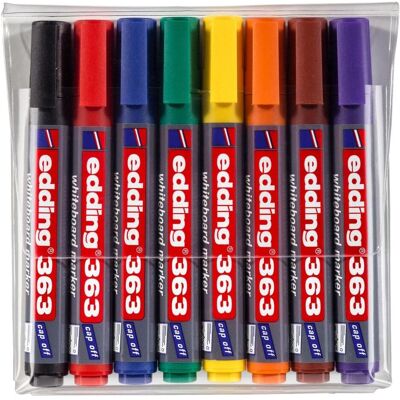 Edding, Marker, Whiteboardmarkeretui (8x) Edding, Marker, Whiteboardmarkeretui (8x)