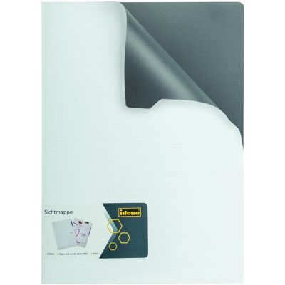 Idena, Mappe, Sichtmappe PP A4 weiss grau (A4, 1x) Idena, Mappe, Sichtmappe PP A4 weiss grau (A4, 1x)