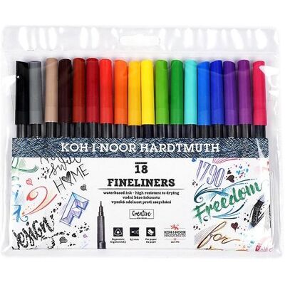 Koh-i-Noor, Schreibstifte, Fineliner 18 Farben (18x) Koh-i-Noor, Schreibstifte, Fineliner 18 Farben (18x)