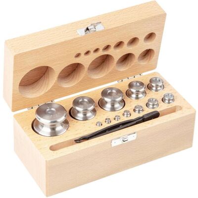Kern, Feinwaage, 344-05 M1 Gewichtsatz, 1 g - 500 g Edelstahl, im Holzetui (344-05) Kern, Feinwaage, 344-05 M1 Gewichtsatz, 1 g - 500 g Edelstahl, im Holzetui (344-05)