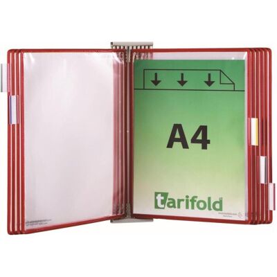 Tarifold, Informationsschild, Wand-Sichttafelsystem 424103 DIN A4 rot mit 10 St. Sichttafeln Tarifold, Informationsschild, Wand-Sichttafelsystem 424103 DIN A4 rot mit 10 St. Sichttafeln