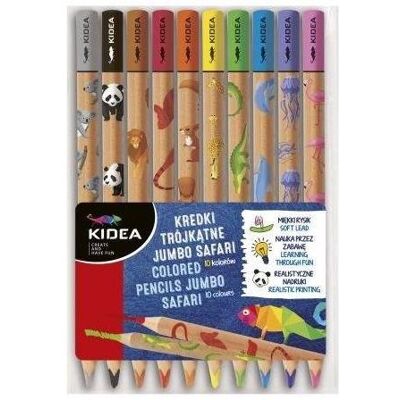 Derform, Malstifte, Jumbo Safari Dreiecksmalstifte 10 Farben KIDEA (10x) Derform, Malstifte, Jumbo Safari Dreiecksmalstifte 10 Farben KIDEA (10x)