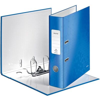 Leitz, Ordner, Ordner WOW, 180 Grad, DIN A4, 80 mm, blau Einband aus Graupappe, innen und aussen mit laminiert (A4, 80 mm, 1 Stk.) Leitz, Ordner, Ordner WOW, 180 Grad, DIN A4, 80 mm, blau Einband aus Graupappe, innen und aussen mit laminiert (A4, 80 mm, 1 Stk.)