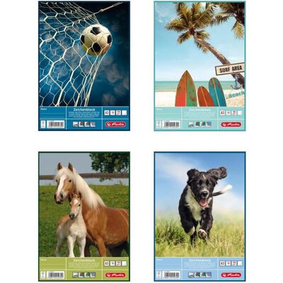 Herlitz, Heft + Block, Zeichenblock DIN A4, 100 g/qm, 20 Blatt (A4, Blanko) Herlitz, Heft + Block, Zeichenblock DIN A4, 100 g/qm, 20 Blatt (A4, Blanko)
