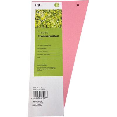 Soennecken, Ordner Zubehör, Trennstreifen oeco 1434 12,5/6,5x24cm rosa 100St. Soennecken, Ordner Zubehör, Trennstreifen oeco 1434 12,5/6,5x24cm rosa 100St.