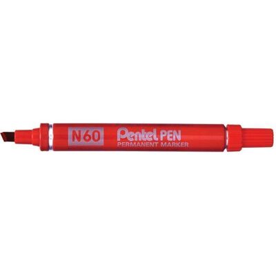 Pentel, Marker, N 60 Permanentmarker Stumpfe Spitze Rot 12 Stück (12x) Pentel, Marker, N 60 Permanentmarker Stumpfe Spitze Rot 12 Stück (12x)