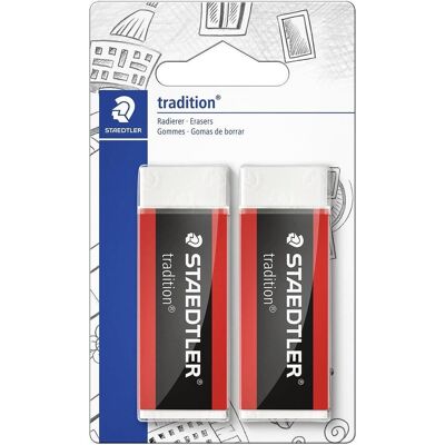 Staedtler Korrekturmittel, Viskelder Tradition 2stk/Bk Staedtler Korrekturmittel, Viskelder Tradition 2stk/Bk