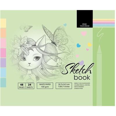 Fresh, Heft + Block, Skizzenbuch 197x145/48K 100g TW (Andere, Blanko) Fresh, Heft + Block, Skizzenbuch 197x145/48K 100g TW (Andere, Blanko)