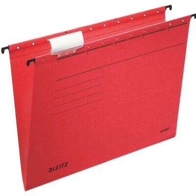 Leitz, Mappe, ALPHA Hängemappe, A4, seitlich offen, rot (A4, 1x) Leitz, Mappe, ALPHA Hängemappe, A4, seitlich offen, rot (A4, 1x)