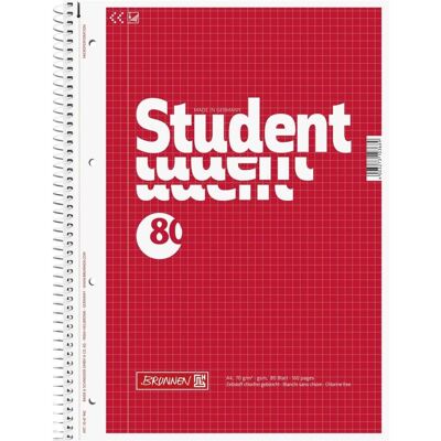 Brunnen, Heft + Block, 5 Collegeblöcke Student kariert DIN A4 Innenrand (A4, Kariert) Brunnen, Heft + Block, 5 Collegeblöcke Student kariert DIN A4 Innenrand (A4, Kariert)
