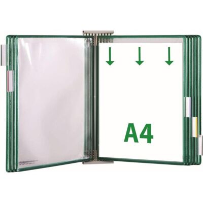 Tarifold, Informationsschild, Wand-Sichttafelsystem 424105 DIN A4 grün mit 10 St. Sichttafeln Tarifold, Informationsschild, Wand-Sichttafelsystem 424105 DIN A4 grün mit 10 St. Sichttafeln