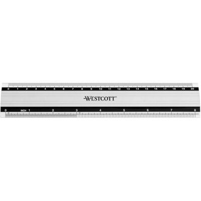 Westcott, Lineal, Aluminium-Lineal 20cm (20 cm, Aluminium) Westcott, Lineal, Aluminium-Lineal 20cm (20 cm, Aluminium)