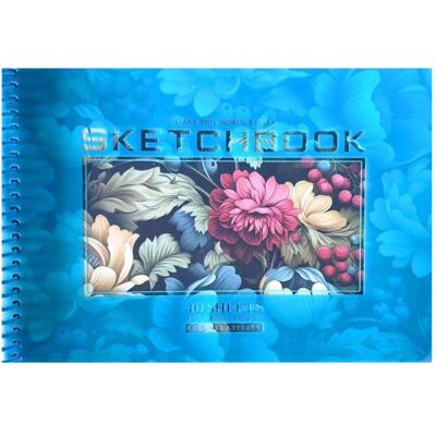 NoName, Heft + Block, Skizzenbuch A5/40K, Kreis, glatt, Blumen FRESH (A5, Blanko) NoName, Heft + Block, Skizzenbuch A5/40K, Kreis, glatt, Blumen FRESH (A5, Blanko)