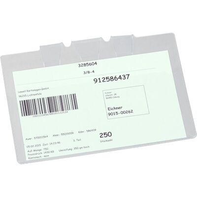 Eichner, Mappe, 50 Sichttaschen DIN A5 quer transparent glatt 8,0 mm (A5, 50x) Eichner, Mappe, 50 Sichttaschen DIN A5 quer transparent glatt 8,0 mm (A5, 50x)