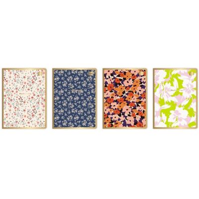 Interdruk, Heft + Block, Notizbuch A5/80K kariert Metallic Floral (10 Stück) (A5, Kariert) Interdruk, Heft + Block, Notizbuch A5/80K kariert Metallic Floral (10 Stück) (A5, Kariert)