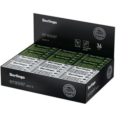 Berlingo, Korrekturmittel, Rechteckiger Radiergummi Tech it (36 Stück) Berlingo, Korrekturmittel, Rechteckiger Radiergummi Tech it (36 Stück)