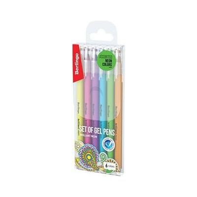 Berlingo, Schreibstifte, Roller Gel, color, set 6 ksstk, 0.8mm, Brilliant Neon (6x) Berlingo, Schreibstifte, Roller Gel, color, set 6 ksstk, 0.8mm, Brilliant Neon (6x)