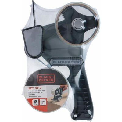 Black & Decker Klebebandabroller, Tape dispenser & 2x tape Black & Decker Klebebandabroller, Tape dispenser & 2x tape