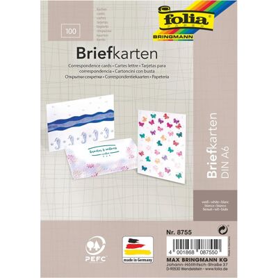Folia, Grusskarte + Briefpapier, Briefkarte A6 100ST weiss (100 Stk.) Folia, Grusskarte + Briefpapier, Briefkarte A6 100ST weiss (100 Stk.)