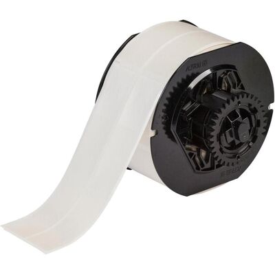 Brady, Etikettenrolle, B33-81-417, selbstlaminierendes Vinyl, Weiss/Transparent, 25.40 x 25.40(152.40) mm, permanent (58.42 mm) Brady, Etikettenrolle, B33-81-417, selbstlaminierendes Vinyl, Weiss/Transparent, 25.40 x 25.40(152.40) mm, permanent (58.42 mm)