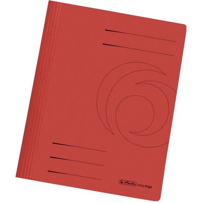 Herlitz, Mappe, Schnellhefter easyorga, DIN A4, Manilakarton, rot 240 g-qm, gebrauchsfertig gefaltet, Metelldeckleis (A4, 1x) Herlitz, Mappe, Schnellhefter easyorga, DIN A4, Manilakarton, rot 240 g-qm, gebrauchsfertig gefaltet, Metelldeckleis (A4, 1x)