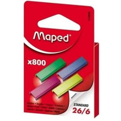 Maped, Büroklammer, Farbheftklammern 26 (800x) Maped, Büroklammer, Farbheftklammern 26 (800x)