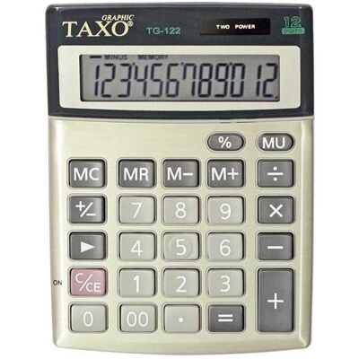 Titanum, Taschenrechner, Taxo 12-stelliger Taschenrechner TG-122 Silber (Batteriebetrieb, Solarenergie) Titanum, Taschenrechner, Taxo 12-stelliger Taschenrechner TG-122 Silber (Batteriebetrieb, Solarenergie)