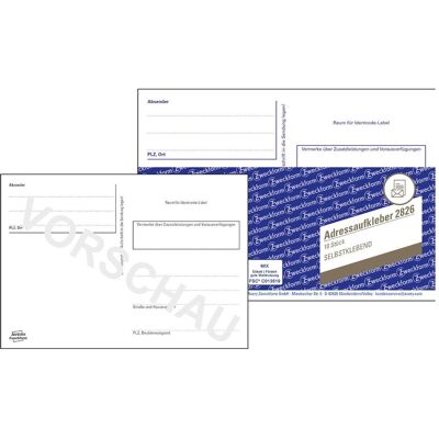 Avery Formular, Adressaufkleberheft Avery Formular, Adressaufkleberheft