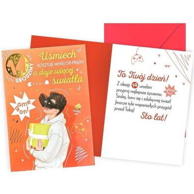 Kukartka, Grusskarte + Briefpapier, Geburtstagskarte 14. Junge Kukartka, Grusskarte + Briefpapier, Geburtstagskarte 14. Junge