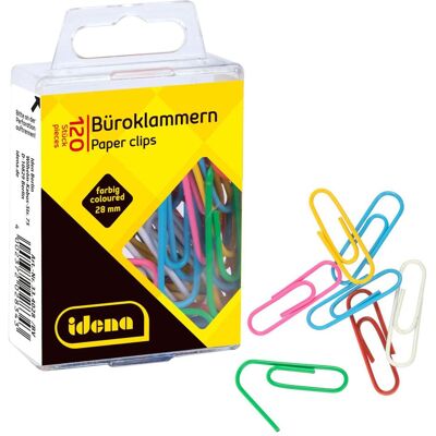 Idena, Büroklammer, Büroklammern 120St. kunststoffummantelt bunt (1x) Idena, Büroklammer, Büroklammern 120St. kunststoffummantelt bunt (1x)