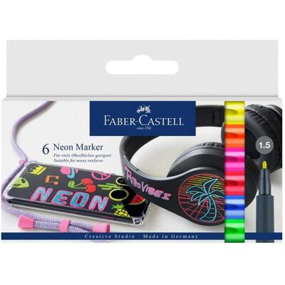 Faber-Castell, Marker, Neon (6x) Faber-Castell, Marker, Neon (6x)