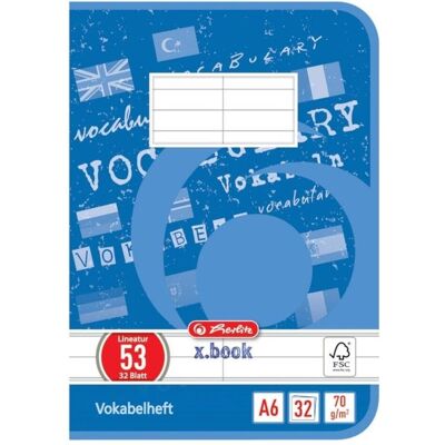 Herlitz, Heft + Block, Vokabelheft x.book, DIN A6, 2-spaltig, 32 Blatt (A6) Herlitz, Heft + Block, Vokabelheft x.book, DIN A6, 2-spaltig, 32 Blatt (A6)