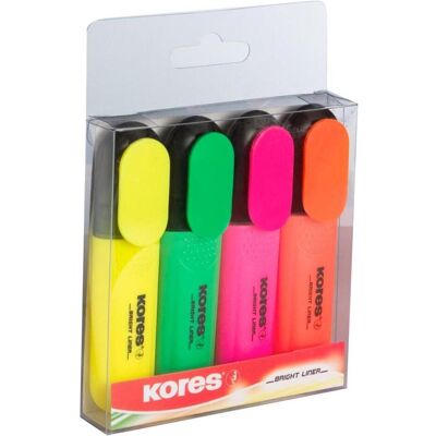 Kores, Marker, Textmarker Bright Liner (4x) Kores, Marker, Textmarker Bright Liner (4x)