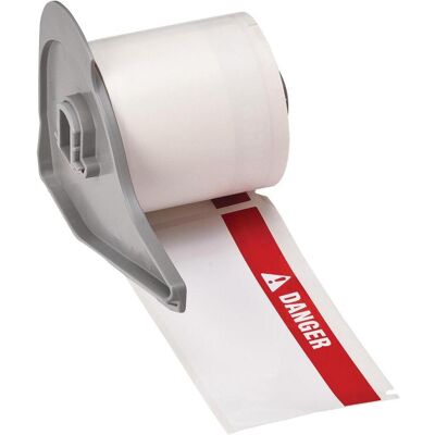 Brady, Etikettenrolle, M7-38-483-DANGER, Polyester, Rot auf Weiss, glänzend, 48.26 x 101.60 mm, extra stark haftend Brady, Etikettenrolle, M7-38-483-DANGER, Polyester, Rot auf Weiss, glänzend, 48.26 x 101.60 mm, extra stark haftend