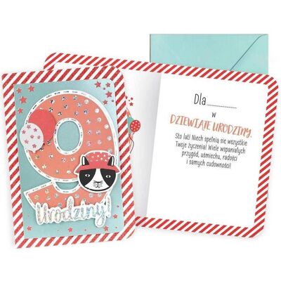 Teka, Grusskarte + Briefpapier, Karte B6 Geburtstag 9 Junge Teka, Grusskarte + Briefpapier, Karte B6 Geburtstag 9 Junge