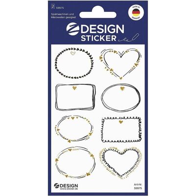 Avery Doodle Haushaltsetiketten - Schwarz Weiß Gold - Haushaltsetiketten Avery Doodle Haushaltsetiketten - Schwarz Weiß Gold - Haushaltsetiketten