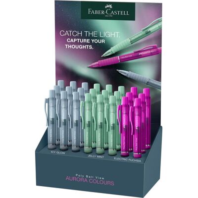Faber-Castell, Schreibstifte, KS Poly Ball View Aurora Display (24x) Faber-Castell, Schreibstifte, KS Poly Ball View Aurora Display (24x)