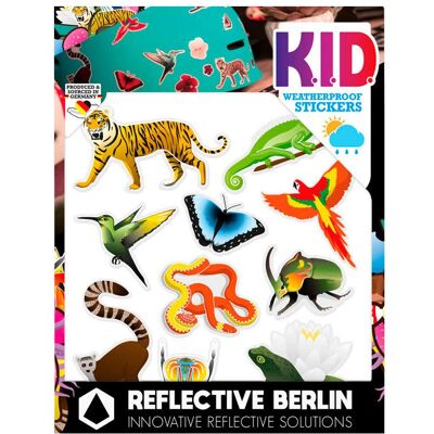 Reflective Berlin, Sticker, K.I.D. Reflexaufkleber Jungle Einheitsgrösse Reflective Berlin, Sticker, K.I.D. Reflexaufkleber Jungle Einheitsgrösse