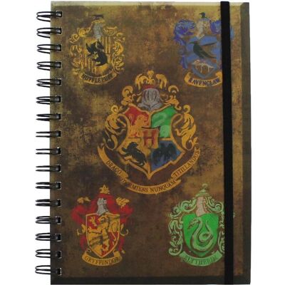 Pyramid Heft + Block, Harry Potter: Hogwart's Crests (A5) (A5, Harter Einband) Pyramid Heft + Block, Harry Potter: Hogwart's Crests (A5) (A5, Harter Einband)