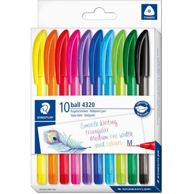 Staedtler Schreibstifte, Kugelschreiber ball 4320 M, 10er Kartonetui (10x) Staedtler Schreibstifte, Kugelschreiber ball 4320 M, 10er Kartonetui (10x)