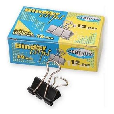 Centrum Büroklammer, Foldback klemmer 12 stk. 19mm (12x) Centrum Büroklammer, Foldback klemmer 12 stk. 19mm (12x)