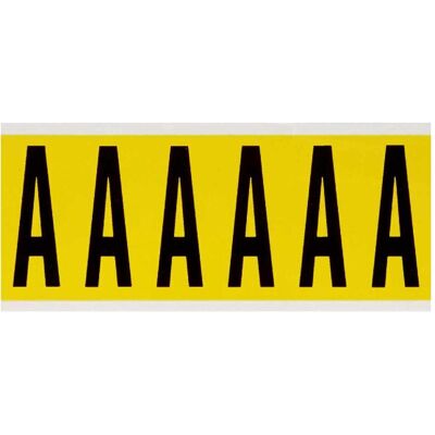 Brady, Etiketten, 3450-A, B-499, Nylongewebe, Buchstabe A, Schwarz auf Gelb, 38 x 89mm, Schrifth. 75mm(25 K. á Brady, Etiketten, 3450-A, B-499, Nylongewebe, Buchstabe A, Schwarz auf Gelb, 38 x 89mm, Schrifth. 75mm(25 K. á